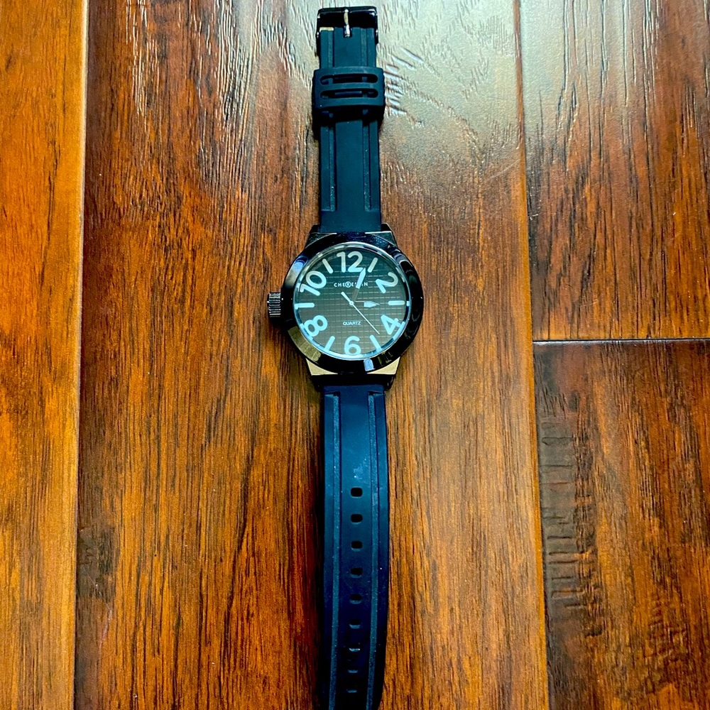 Water Resistant Stainless Steel watch with rubber strap